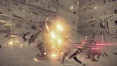 Reproduzir A estátua nua de Nier machinemata caminhe pela estaca de cera não expurgada separada 5