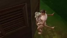 Play Pumped up man unintentionally went into the shower down to an autochthon and could not stand the screen of her hole outs