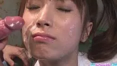Jouer Hinata tachometeribana a un point culminant avec un front de sperme asiatique